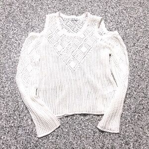 Dex ✦ Cut Out Shoulders Unworn White Sweater (M)